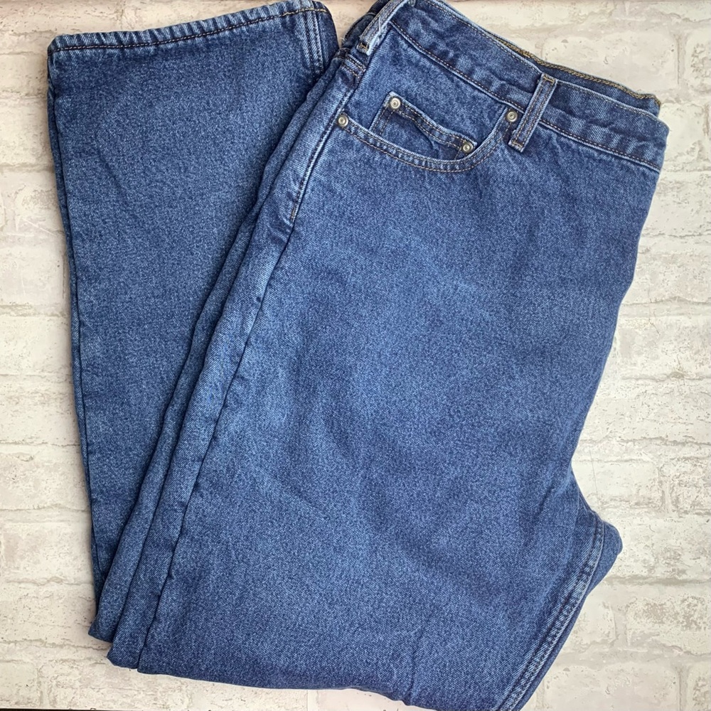 REDHEAD Fleece Lined Blue Jeans Denim Straight Leg Men’s Size 42/32 😍